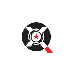 Poster - Creative Monogram Logo of XQ and QX Target for Versatile Branding