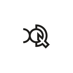 Poster - Minimalist Alphabet Letters Initial Monogram XQ  QX Logo