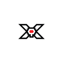 Poster - Abstract XQ QX Letter Logo with Modern Design