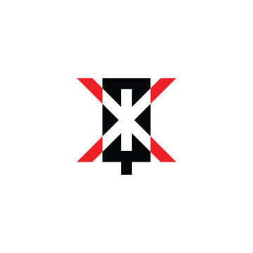Abstract XQ QX Letter Logo with Modern Design