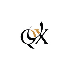 Poster - Stylish XQ or QX Monogram Logo Design