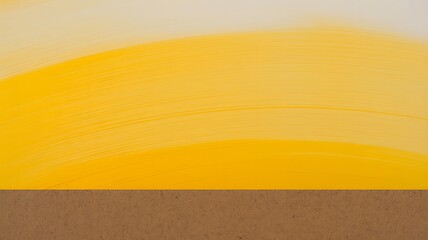 Poster - Flowing golden yellow abstract with brown base image