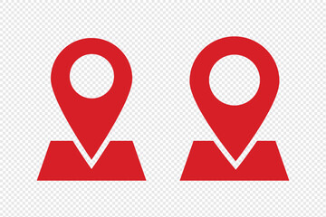 Poster - Location icon, map pin icons. For maps, GPS, navigation apps, location markers, address indications, and geolocation interfaces. Map location icon sign vector.