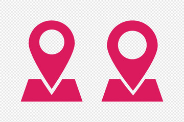 Poster - Location icon, map pin icons. For maps, GPS, navigation apps, location markers, address indications, and geolocation interfaces. Map location icon sign vector.