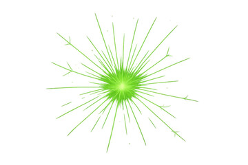 Aufkleber - Green starburst shining brightly on a transparent background, ideal for graphic design projects