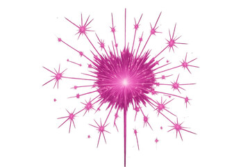 Poster - Pink firework exploding against a transparent background, creating a festive and celebratory atmosphere