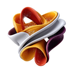 Fototapete - Abstract colorful design with flowing shapes showcasing energy and creativity in a vibrant and dynamic composition