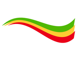 Fototapete - african ribbon flag vector design