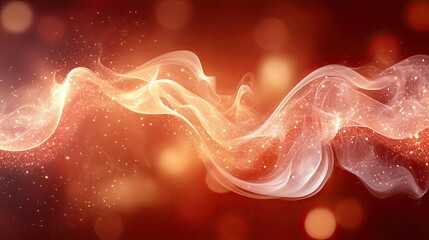 Fototapete - Abstract design with flowing, luminous shapes.