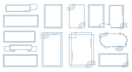 Poster - Geometric frames collection with minimalist linear designs for modern projects