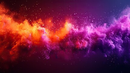 Fototapete - Colorful abstract explosion of vibrant particles.