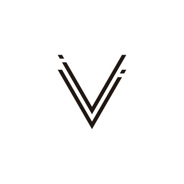 Letter j triangle lines geometric symbol simple logo vector