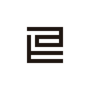 Letter ta unique square geometric symbol simple logo vector
