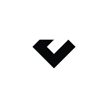Letter J diamond geometric symbol simple logo vector