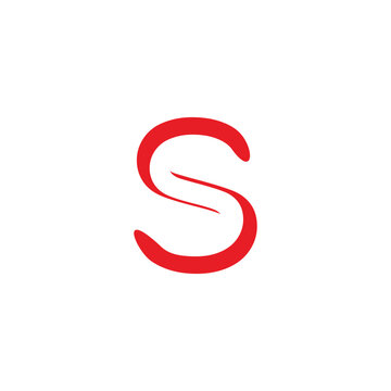 Letter S fire geometric symbol simple logo vector