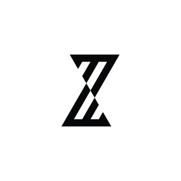 Letter M and W, letter Z  geometric symbol simple logo vector