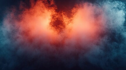 Fototapete - Dramatic interplay of colorful smoke.