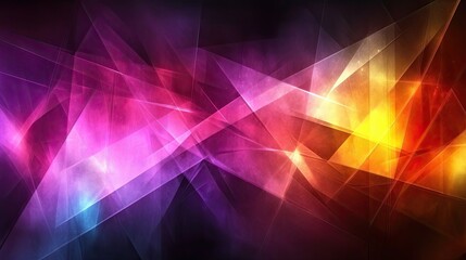 Fototapete - A vibrant, abstract design with multicolored shapes.