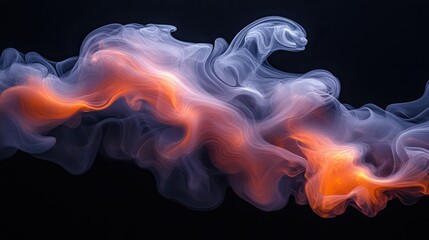 Fototapete - Abstract design of swirling, flowing shapes.