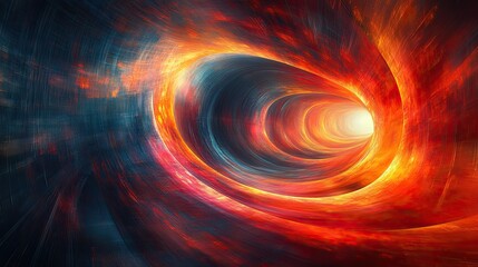 Fototapete - Abstract tunnel of vibrant colors.