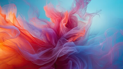 Poster - Vibrant, flowing fabrics in a dynamic display of colors.
