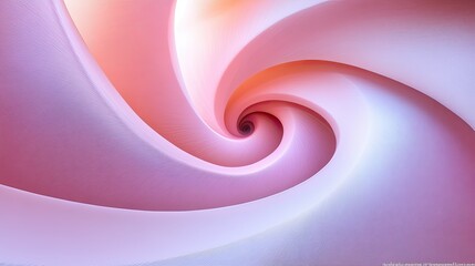 Fototapete - Abstract spiral design in soft pink and light purple tones.