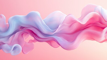 Poster - Flowing, pastel-colored abstract shapes against a soft background.