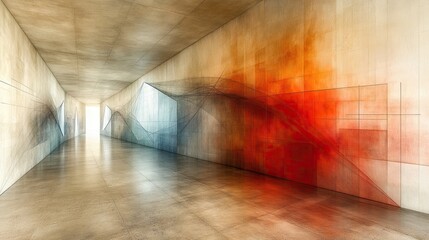 Poster - Abstract architectural interior design.