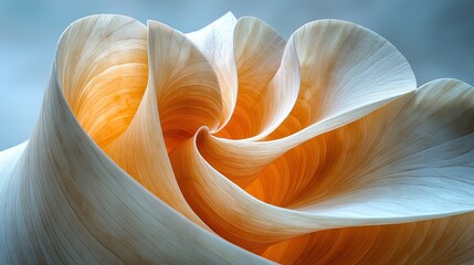 Poster - Intricate, swirling patterns of light wood.