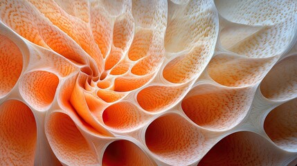 Poster - Intricate spiral design of folded paper layers.