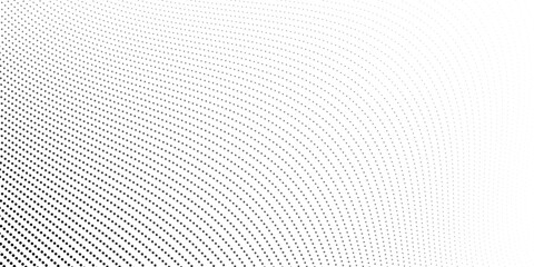 Wall Mural - Dotted gradient halftone background. Horizontal seamless dots pattern in pop art style. Abstract modern stylish texture. Vector illustration.