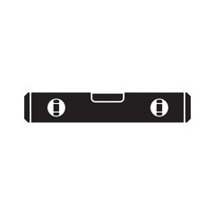 Poster - Level tool icon silhouette vector illustration design on white background