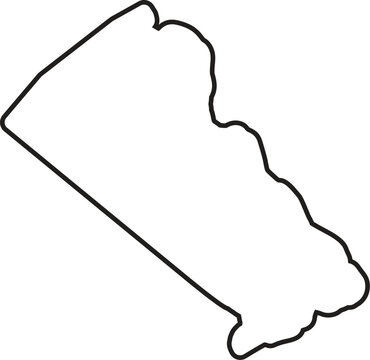 Bucks County (Pennsylvania) blank outline map