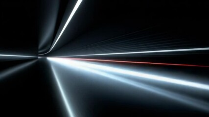 Poster - Futuristic Light Trails Creating a Dynamic Motion Effect in a Digital Environment