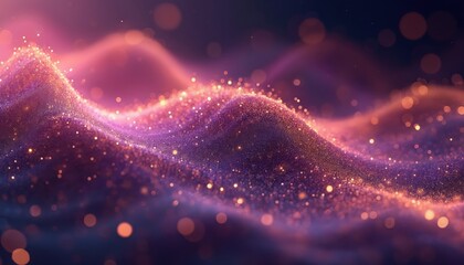 Poster - Vibrant night sky with deep purple hue and numerous bright stars scattered randomly, giving dynamic and energetic feel. Dark blue background contrasts beautifully with purple sky.