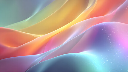 Poster - Abstract background featuring a holographic blur with a color gradient. grain noise texture, and watercolor blend. Holographic abstract pastel colors backdrop. Hologram gradient neon color.