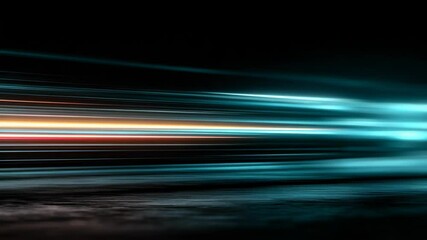 Aufkleber - Dynamic Light Trails in Motion with High-Speed Light Streaks and Neon Effects