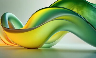 Poster - 
3D render, abstract background with colorful waves and shapes, gradient colors, dynamic composition, soft lighting, futuristic style, detailed texture of flowing forms, 