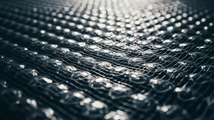 Abstract Background of Bubble Wrap and Mesh