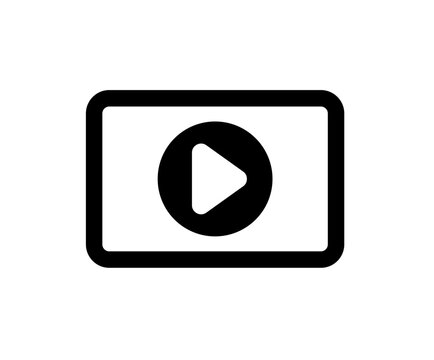 Video icon vector editable 