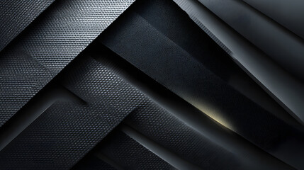 Poster - Dark deep black dynamic abstract background with diagonal lines. Modern creative halftone premium gradient. 3d cover of business presentation banner.