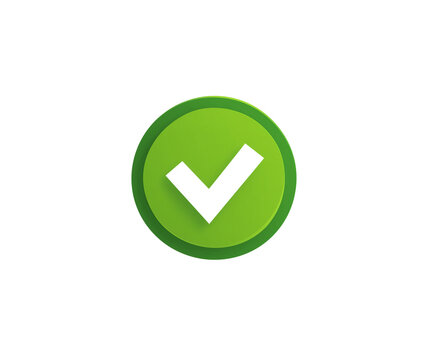 Green Tick and Confirm Icon Vector Design.