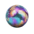 © Al - Colorful disco ball illustration white background