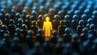 © Chayanan - Human figure icon symbolizing recruitment and finding the right person for Hiring A conceptual photo of icon