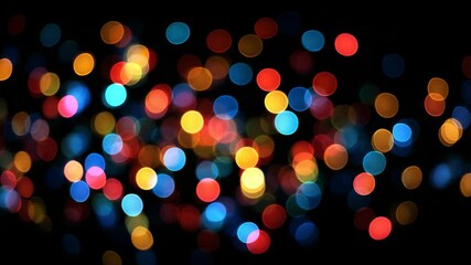 Poster - Colorful Bokeh Light Show with Vibrant Abstract Light Dots
