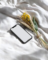 Poster - phone wallpaper mockup with minimal UI design