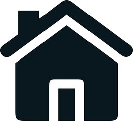 Fototapete - Web home icon silhouette vector design. Great for digital menus and app interfaces.
