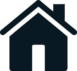 Fototapete - Vector silhouette of home button for websites and mobile navigation menus.