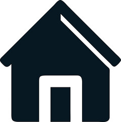 Fototapete - Modern web home icon silhouette. Black vector illustration for digital interfaces.