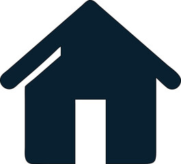 Fototapete - UI home icon vector silhouette. Sleek and minimal for app and website use.